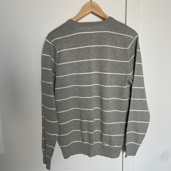 Gray Striped Tommy Hilfiger Sweater - Picture 2 of 3